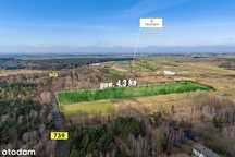 Działka 4,33 ha z możliwością podziału i zabudowy.