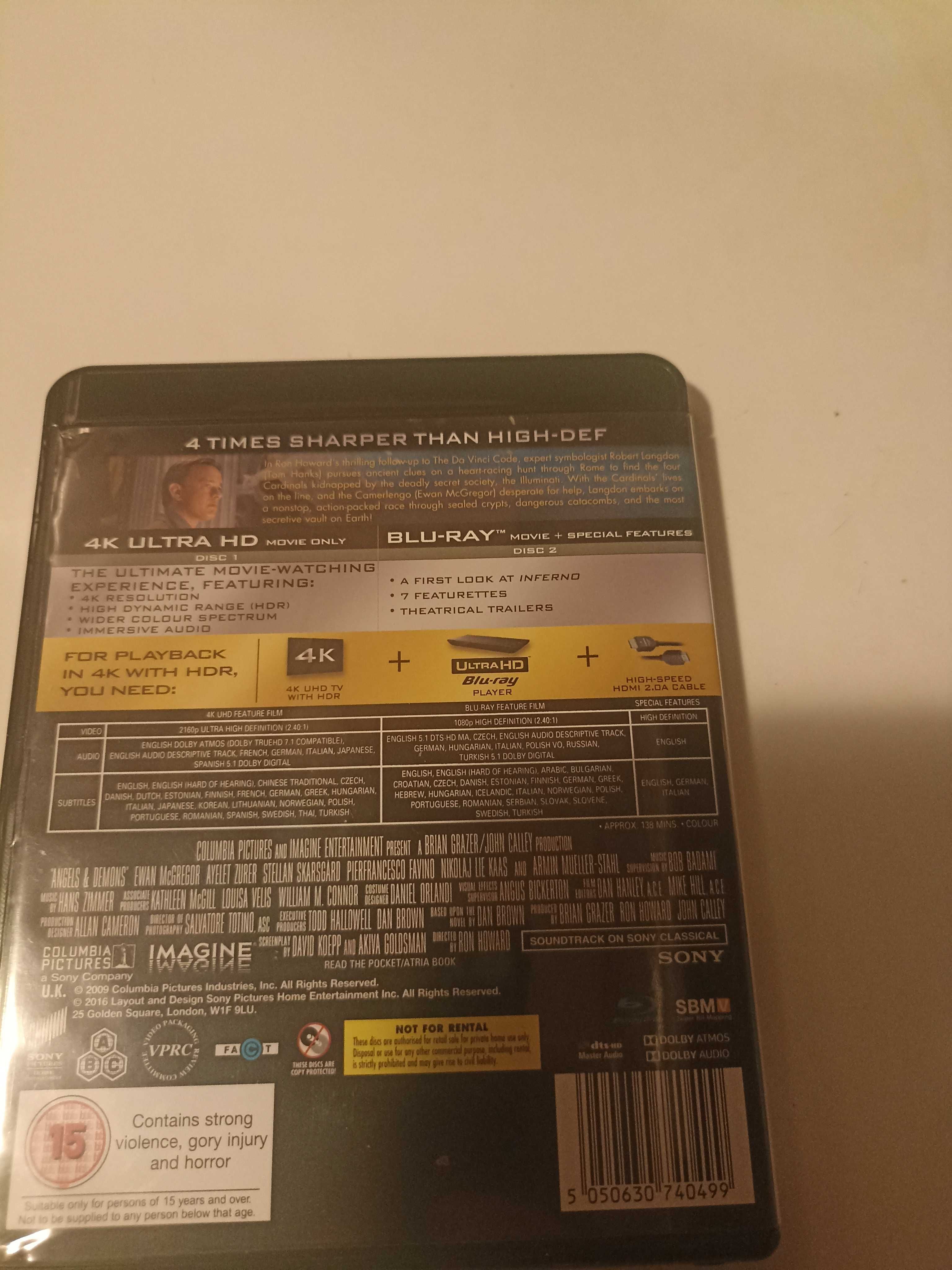 Film Blu-ray 4k " Anioły i demony"