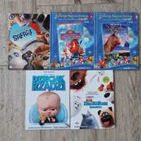 Bajki DVD 5 szt Dzieciak rządzi, Safari itd