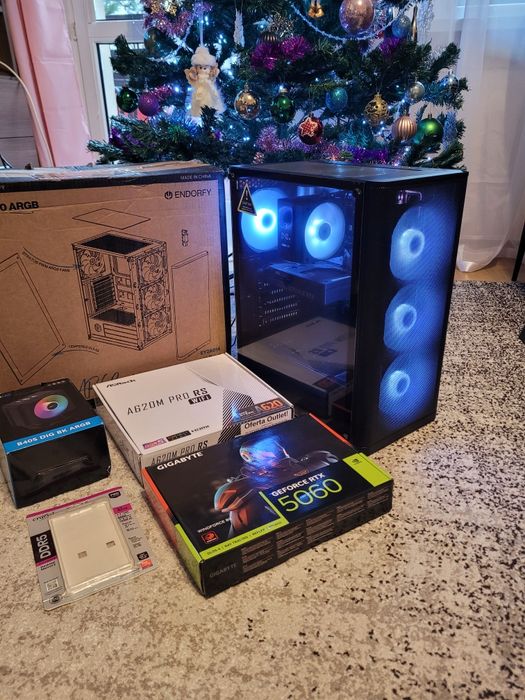 Nowy Komputer do gier Ryzen 5 7500F/RTX 5060/32GB RAM/1TB SSD nvme