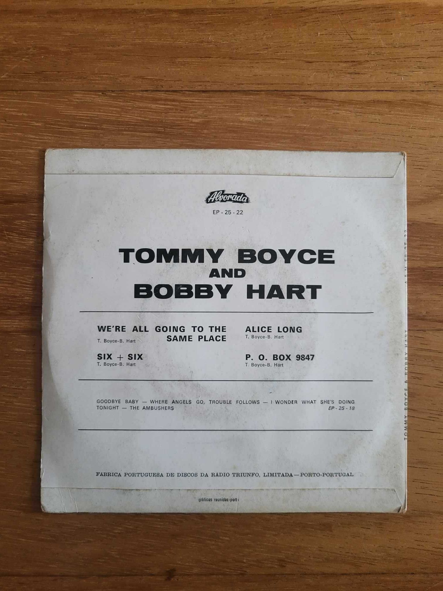Disco Vinil | "We're All Going To The Same Place", Tommy Boyce & Hart