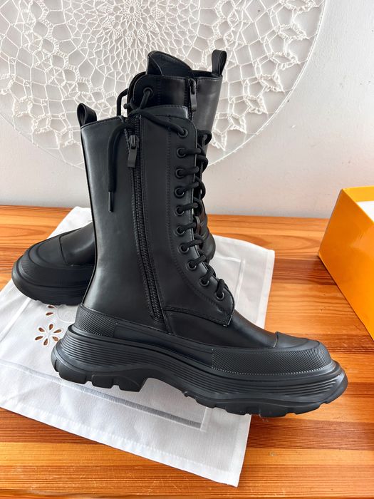 41 Sklep nowe czarne botki worker na grubszej podeszwie AX2119-1e