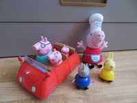 ASTLEY Świnka  Peppa Peppa Pig   zestaw zabawek  auto samochód figurki