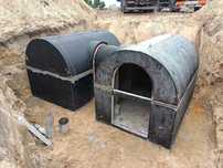 Piwnica betonowa 350cm solidna konstrukcja schody wentylacja tunel