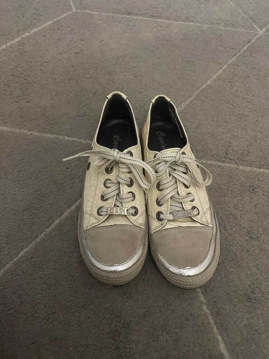 Skórzne trampki sneakersy Carinii r.39