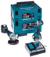 Makita 18V szlifierka DGA506 + wkrętarka udarowa DHP484 DLX2210TJ1