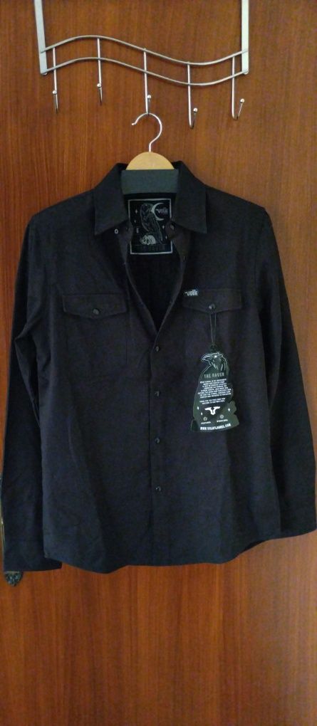 Camisa volk flannel (the raven) tamanho S