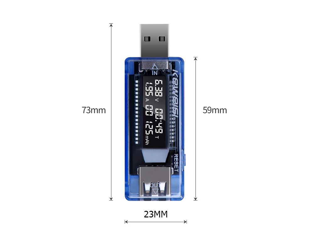 Woltomierz Usb Amperomierz Tester Napięcia Wyświetlacz