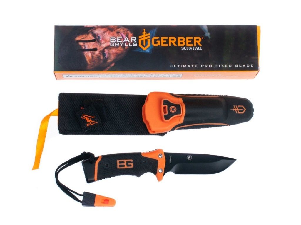 Нож Gerber Bear Grylls в пластиковых ножнах.