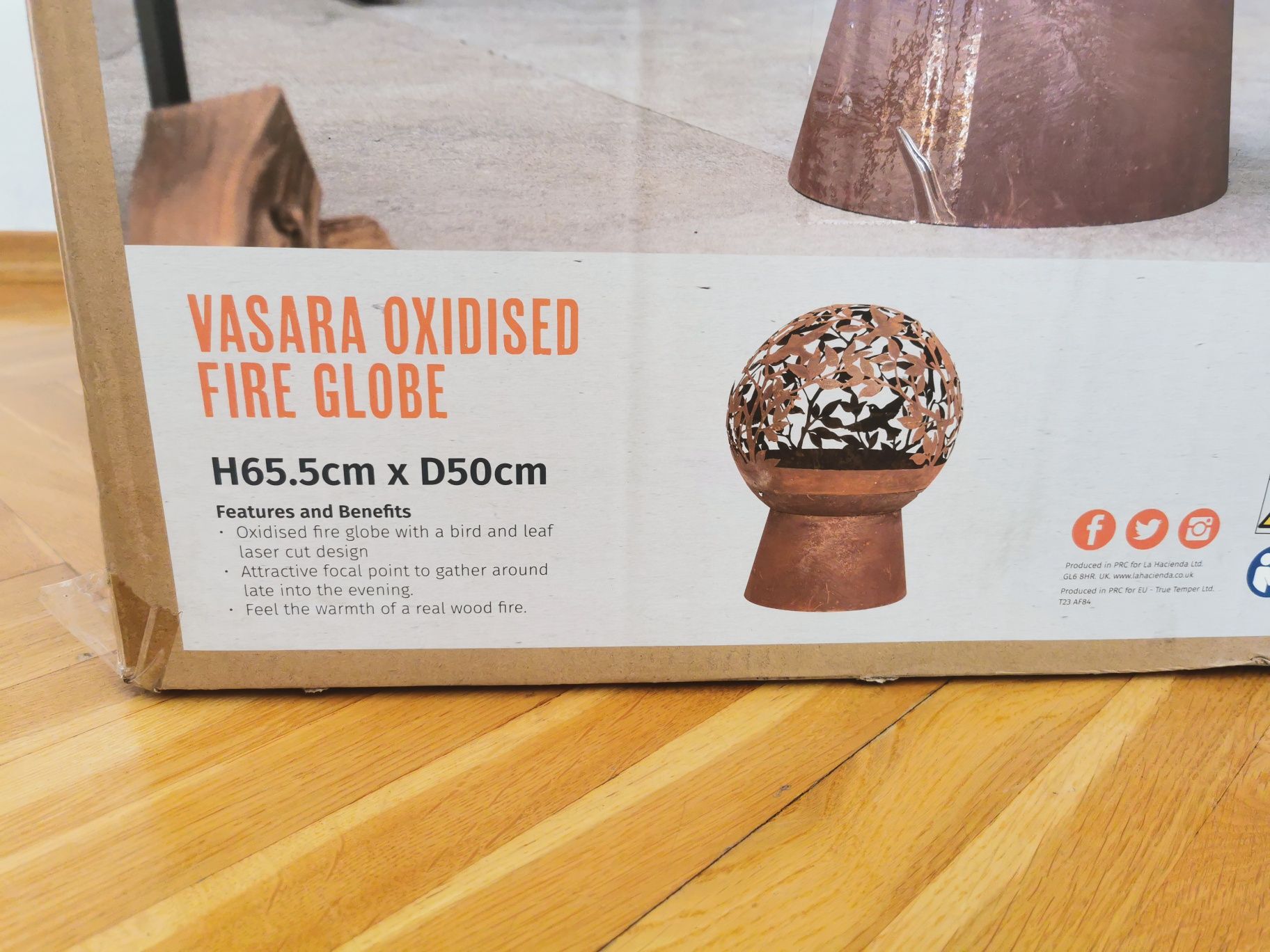 Kula paleniskowa Vasara Oxidised fire globe