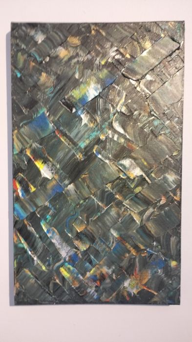 Tela abstrata original em acrílico 30 cm por 50 cm