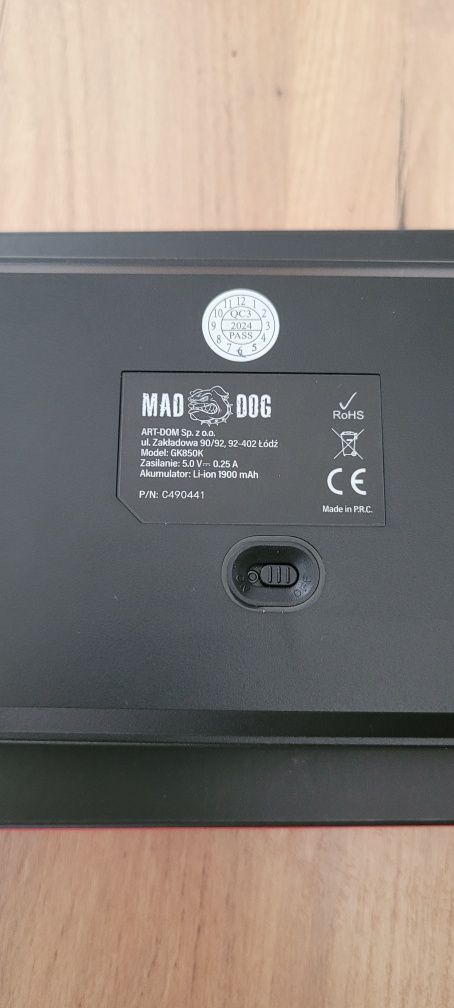 Klawiatura bezprzewodowa Maddog GK850K