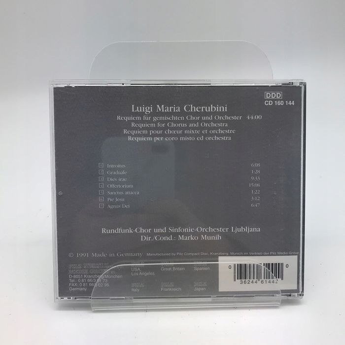 cd - luigi maria cherubini - requiem pour choeur