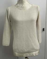 Orsay biały świecący sweterek damski r. S