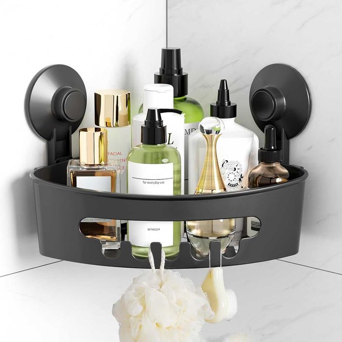 Luxear Narożny organizer prysznicowy z przyssawką półka prysznicowa