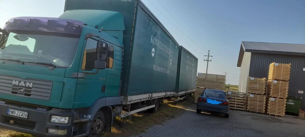 MAN TGL 8.210 Przyczepa zestaw  Man TGL 8.210 przyczepa zestaw plandeka laweta