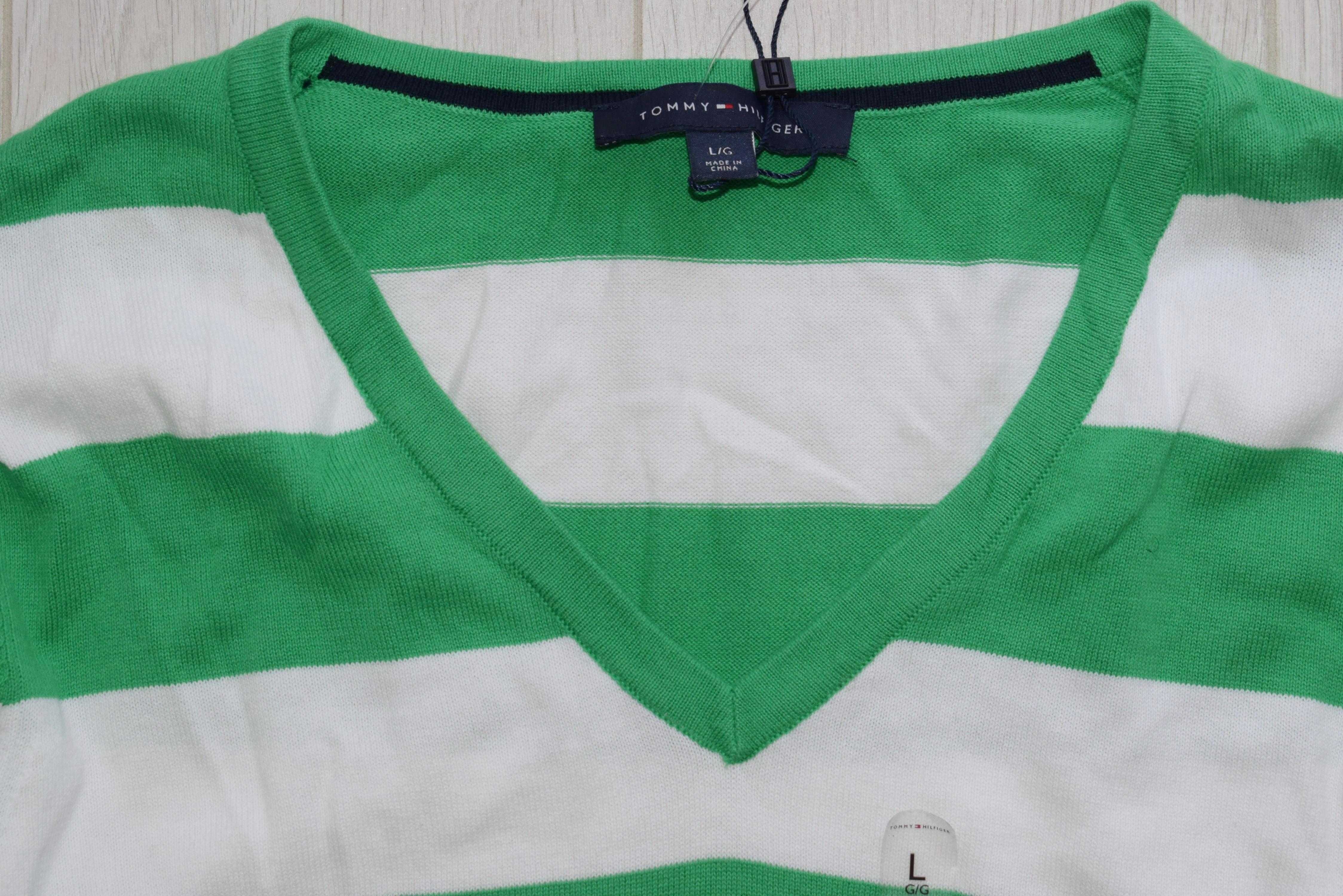 Tommy Hilfiger L nowy cienki sweter z USA