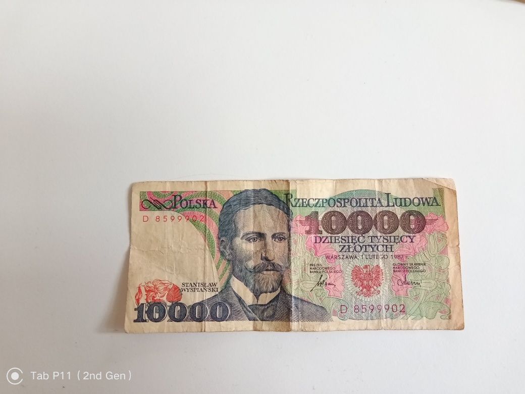 Dziesięć tysięcy złotych banknot   PRL r 1987