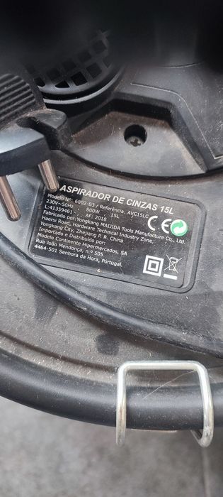 Aspirador de cinzas de lareira
