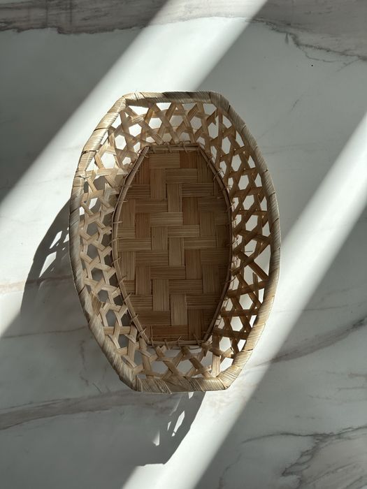Koszyk bambusowy / pleciony boho / naturalny handmade