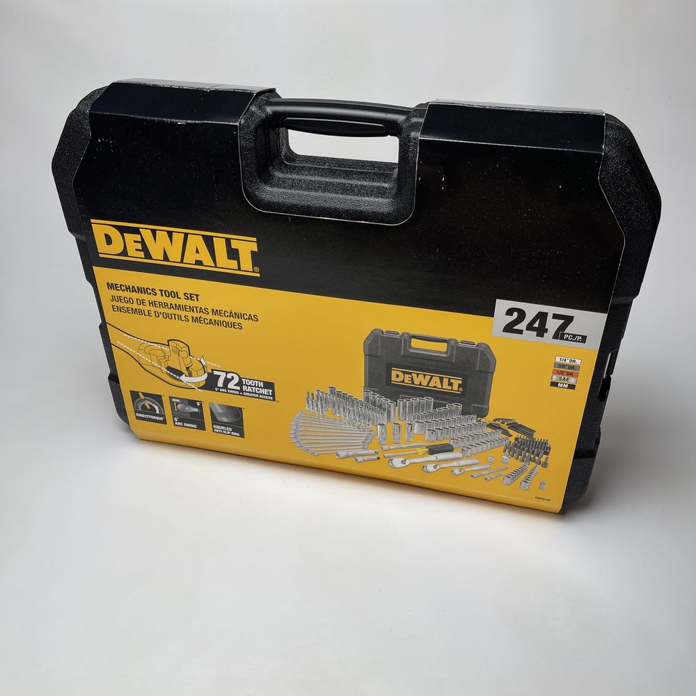 Dewalt Набір Інструментів 1/4 3/8 1/2 247 шт в кейсі DWMT81535 з США