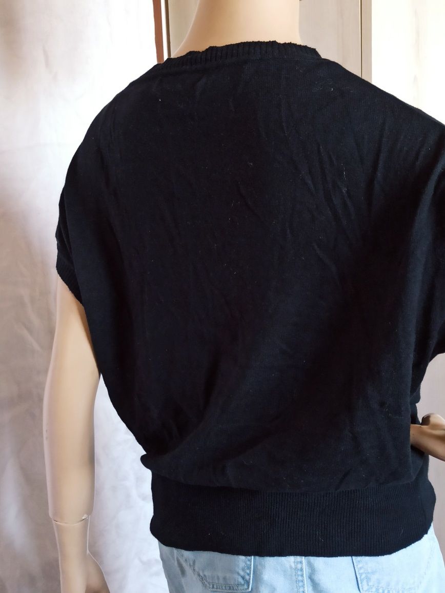 Sg Sweter z krótkim rękawem z dżetami nietoperz 34 , 36 , XS  , S orgi