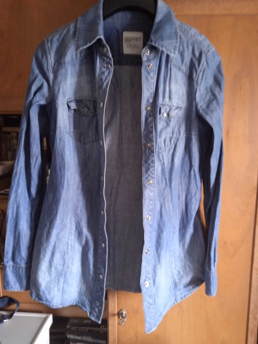 Бомбезная ждинсовая рубашка р.S ESPRIT состояние новой вещи качество !