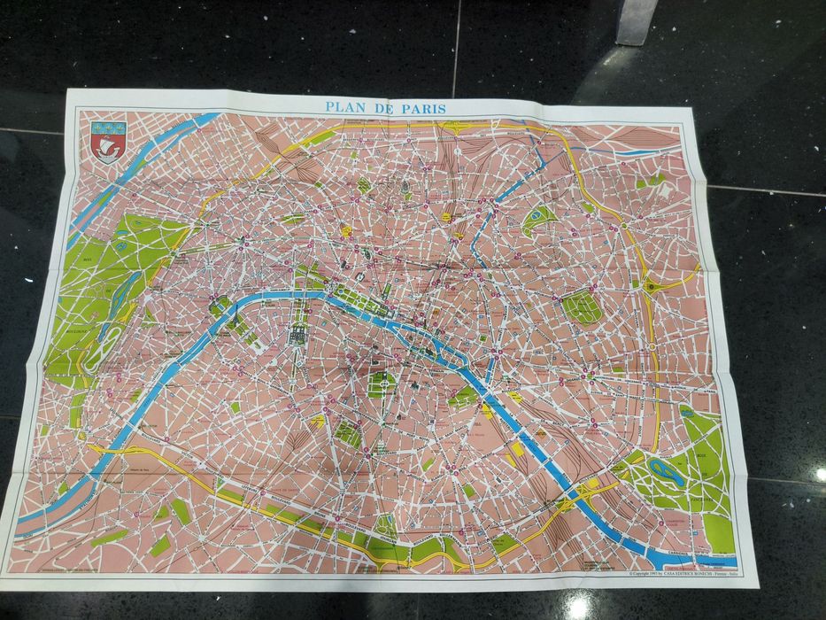 Mapa Paryż 1993 Plan de Paris