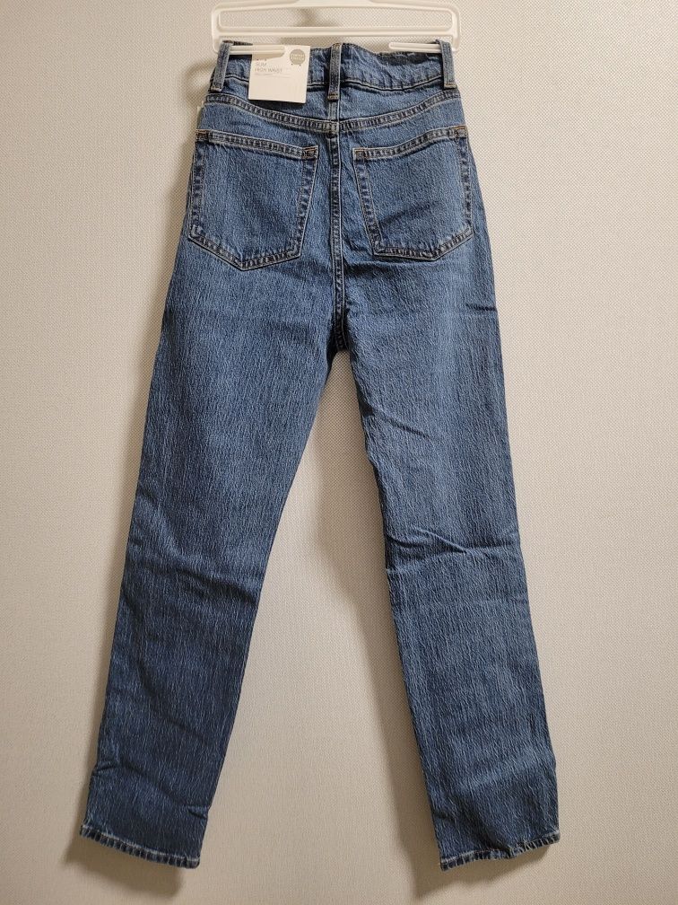 Жіночі стрейчеві джинси з високою посадкою eur32 uk4 (xxs-xs) 
Модель