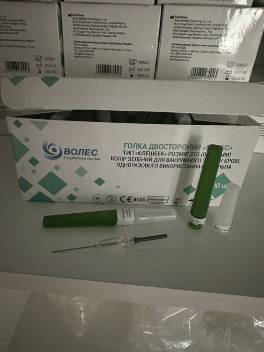 Голка Волес флешбек прозора капсула для забору крові