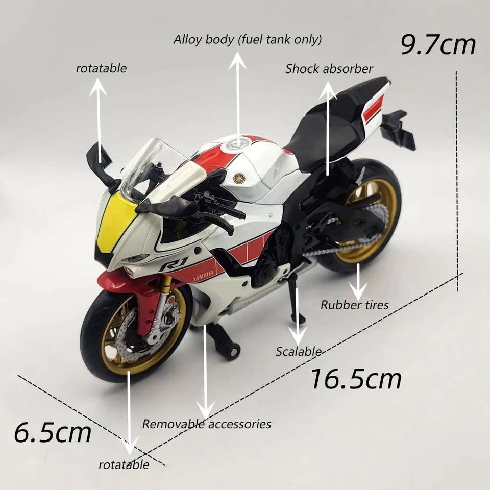 Іграшкова модель спортивного мотоцикла Yamaha YZF-R1M