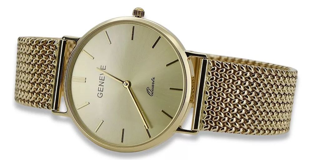 Złoty zegarek damski 14K Geneve mw004ydy&mbw021y-f elegancki Gdańsk