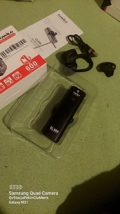 Lampa rowerowa TOWILD CL-600 lumen 2000mAh + dodatkowo PILOT sterownik
