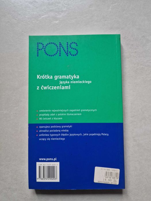 OKAZJA Książka krótka gramatyka języka niemieckiego z ćwiczeniami PONS