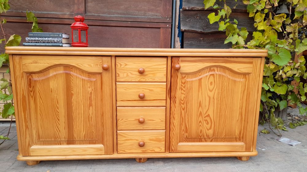 Stylowa komoda sosnowa- naturalne drewno, solidne wykonanie!