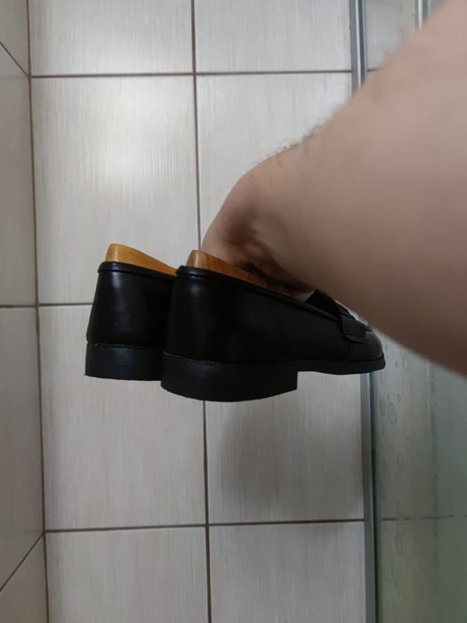 Buty obuwie 42 mokasyny czarne włoskie letnie eleganckie męskie made i
