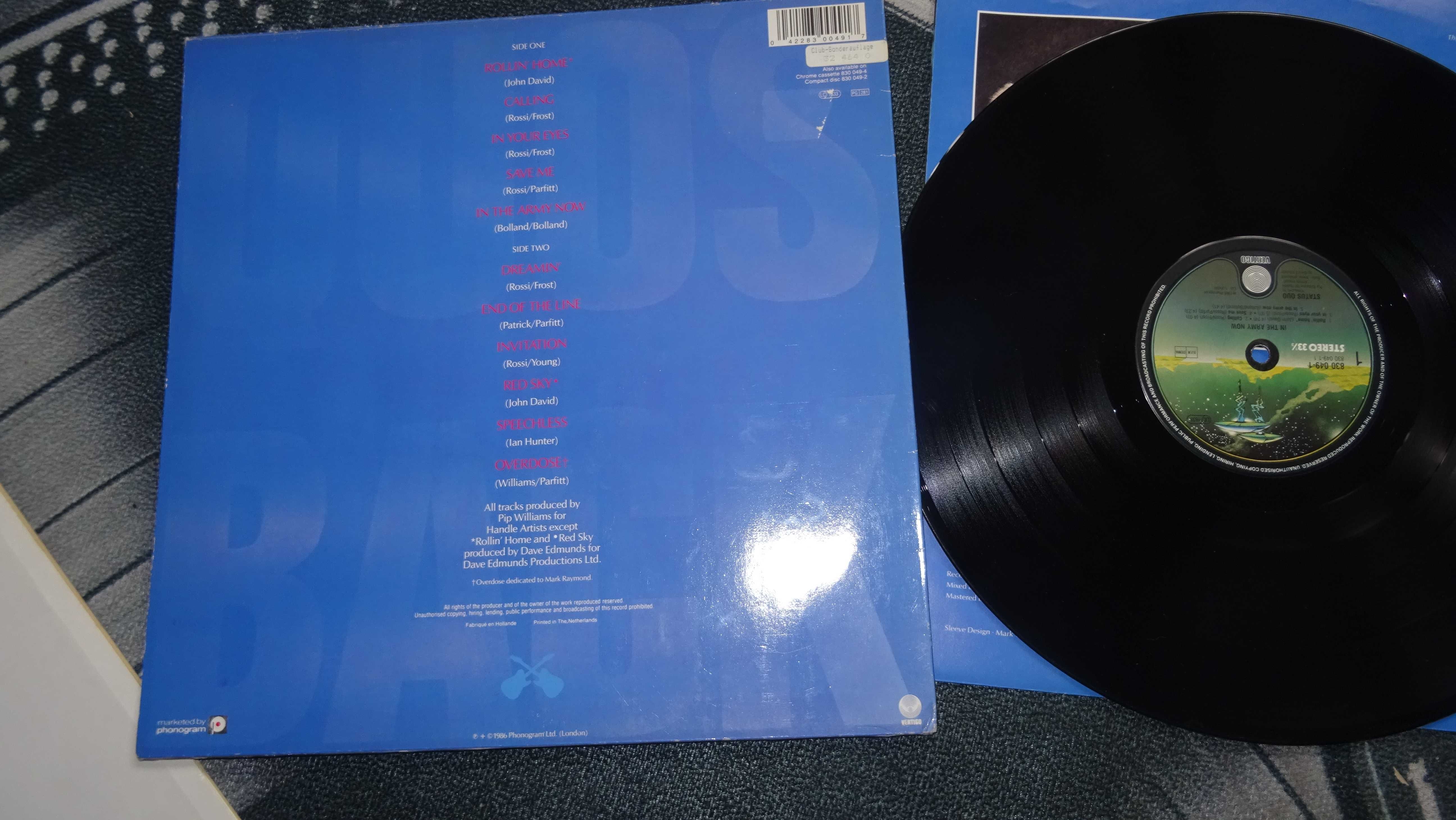 Winyl  Status Quo - 1986 - In The Army Now
