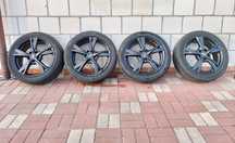 Koła felgi 5x112 17" ET39 Audi A4 B6 czarne opony wielosezonowe