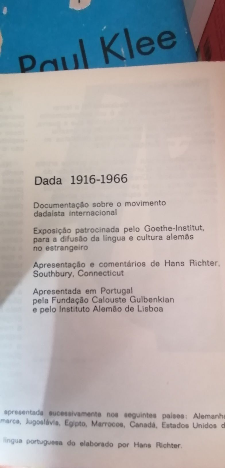 Catálogo Exposição DADA Gulbenkian 1966