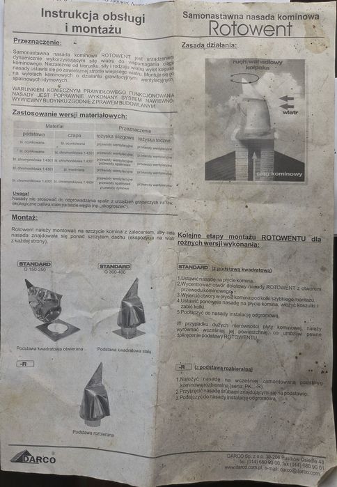 Strażak na komin wentylację