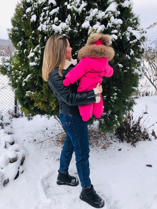 Комбінезон омо з натуральною опушеною.