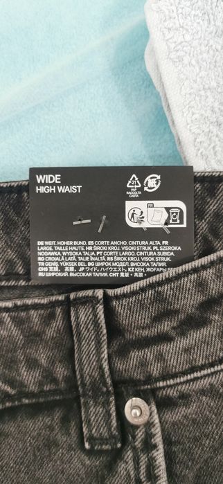 Dżinsy H&M wide high  roz 46