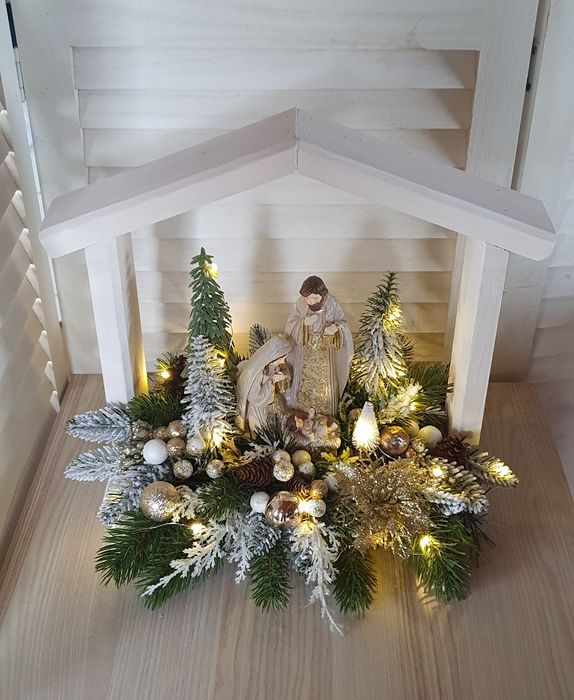 Stajenka, szopka bożonarodzeniowa, stroik