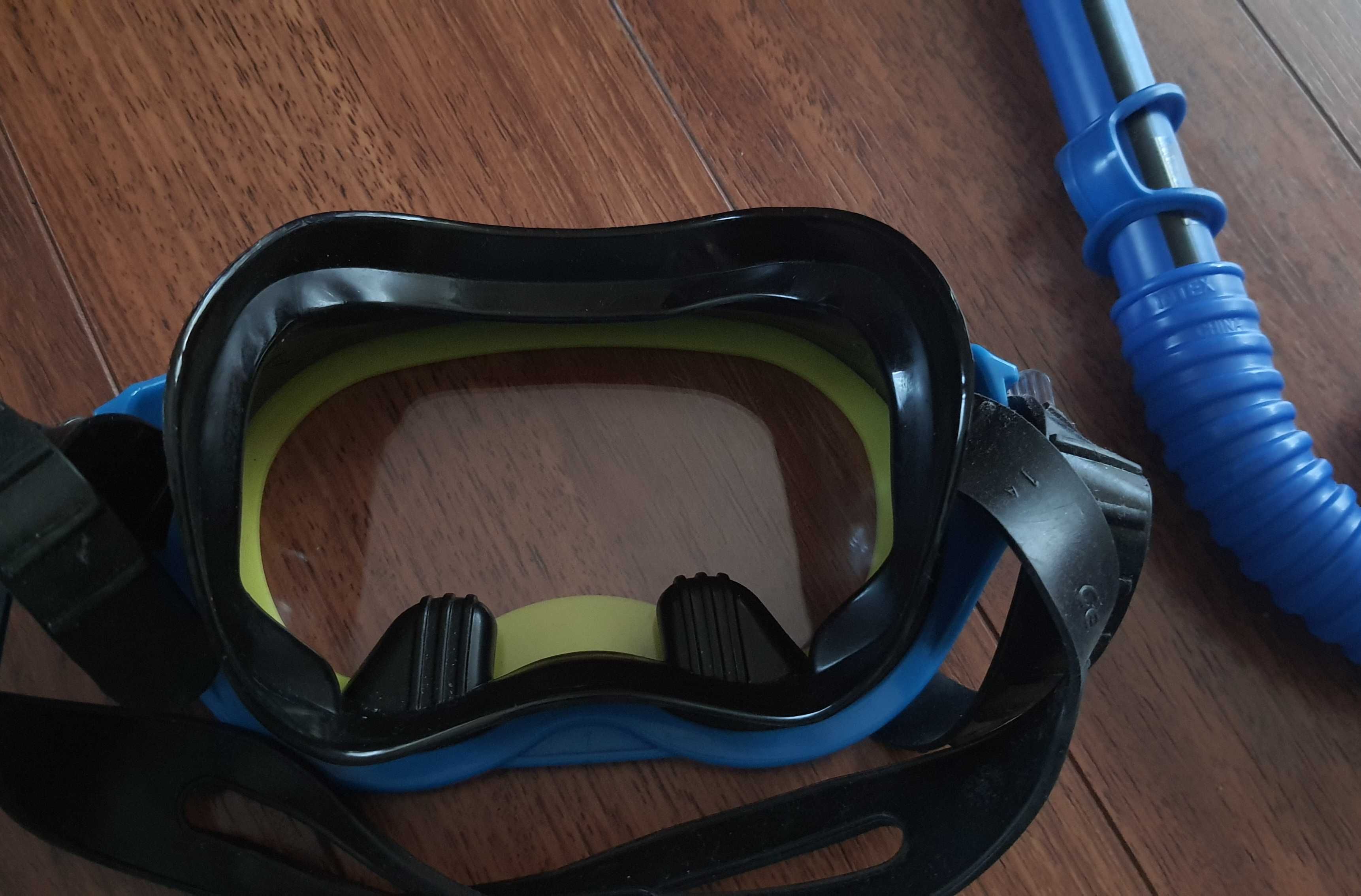 zestaw do nurkowania snorkelingu niebieski dziecięcy maska rurka Intex