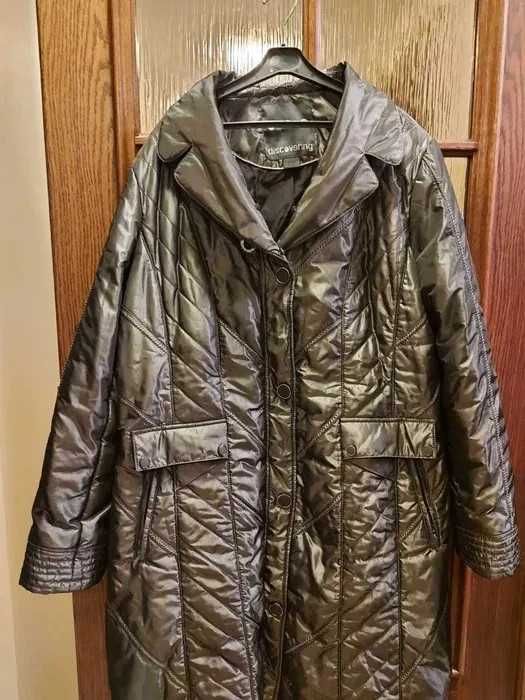 Płaszcz pikowany kurtka khaki 46