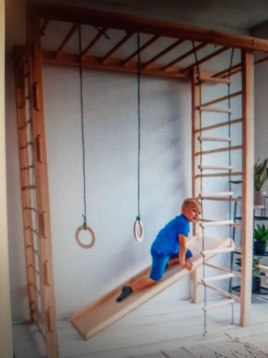 Детская шведская стенка (плюс гладиаторская сетка) Одесса.