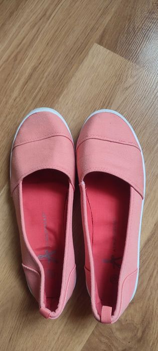 Tenisówki pomarańczowe cukierkowe koralowe atmosphere