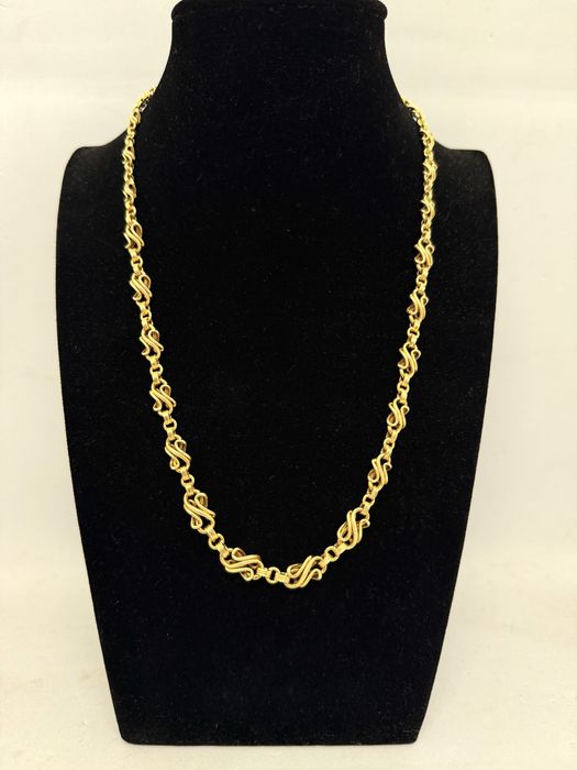 Złoty łańcuszek z początku XX wieku - 585 - PIĘKNY- STAN IDEALNY