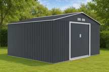 DUŻY DOMEK NARZĘDZIOWY Ogrodowy 340 x 319 cm Metalowy OCYNKOWANY Nowy