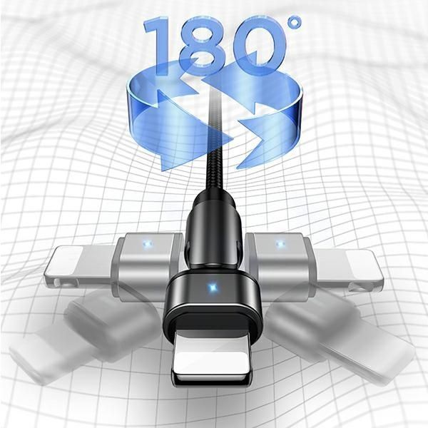Kabel Lightning Usams U60 2A 1M - Green - Obracany